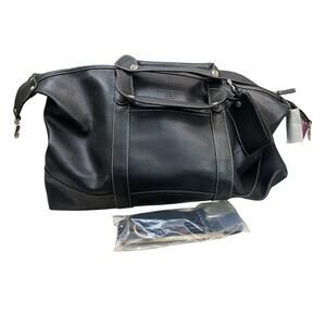 Barrington Black Leather Pebble Duffel Bag Arnold Palmer Invitational Premium